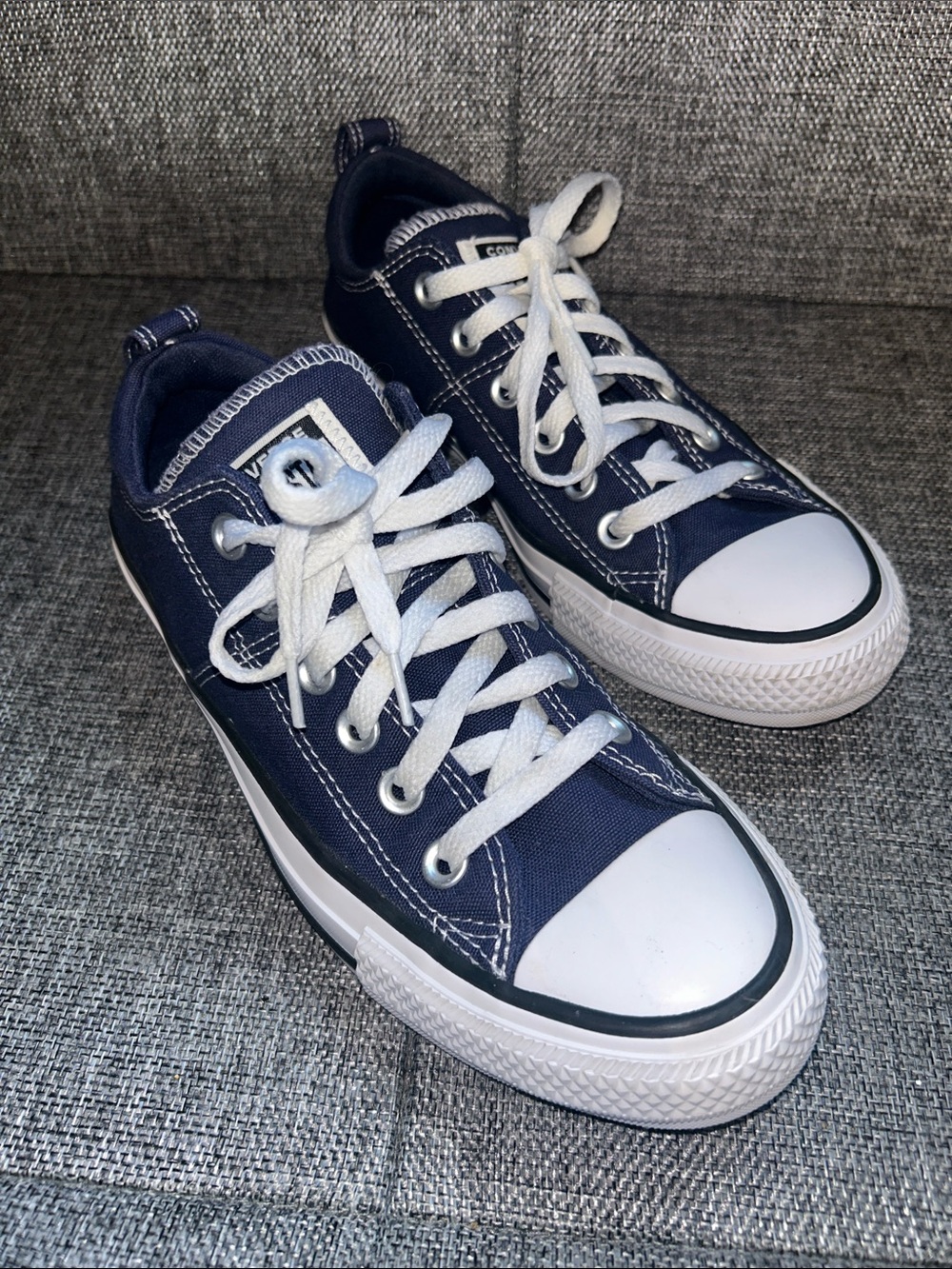 NEW - Converse Navy and White Low-Top Canvas Sneakers